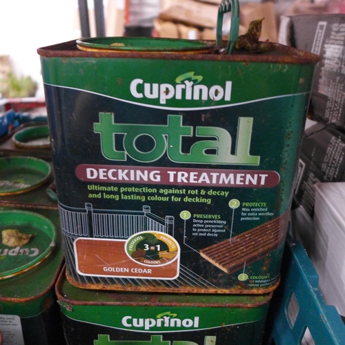 2506 - 8 x 2.5l tins of Cuprinol Total Decking Treatment