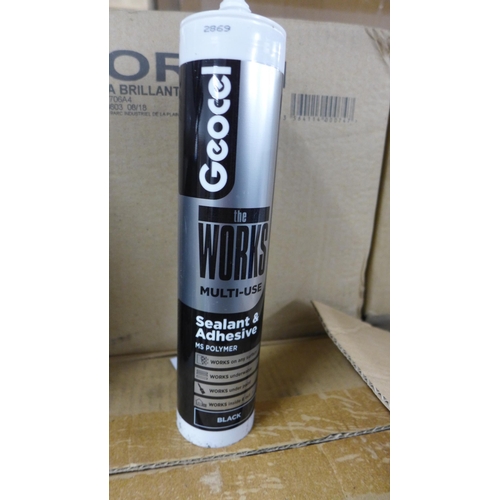 2507 - 5 x Boxes of The Works black 290c sealant (6 x 290ml)