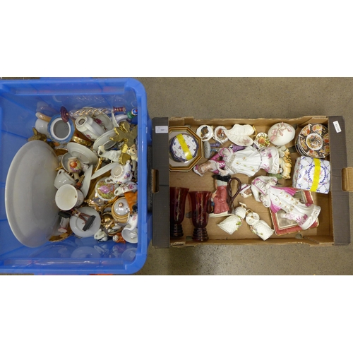 1193 - Two boxes of decorative china  **PLEASE NOTE THIS LOT IS NOT ELIGIBLE FOR POSTING AND PACKING**