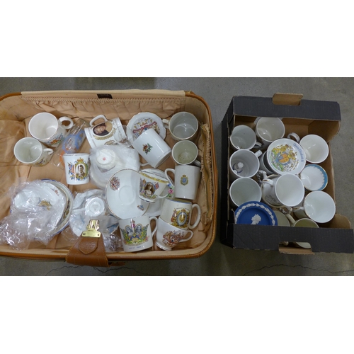 1216 - A collection of assorted Royal commemorative mugs, etc.  **PLEASE NOTE THIS LOT IS NOT ELIGIBLE FOR ... 