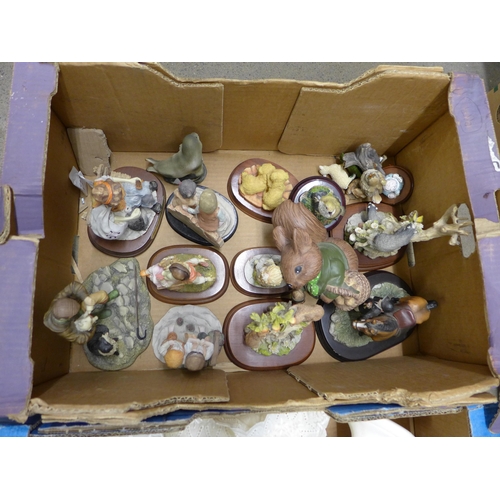 1219 - Three boxes of assorted figurines  **PLEASE NOTE THIS LOT IS NOT ELIGIBLE FOR POSTING AND PACKING**