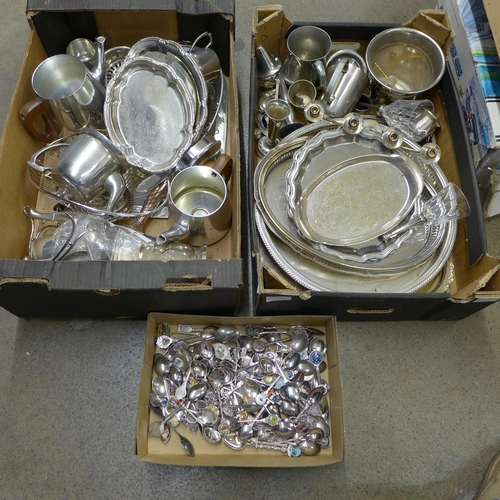 1220 - A collection of plated ware, other metalware, flatware and collectors spoons  **PLEASE NOTE THIS LOT... 