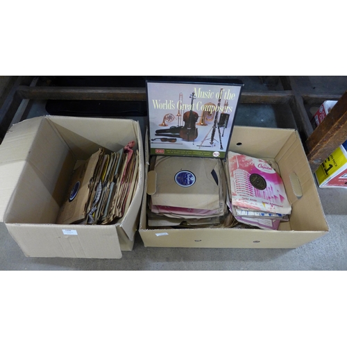 1239 - Two boxes of 78rpm records, including Glenn Miller and The Inkspots  **PLEASE NOTE THIS LOT IS NOT E... 