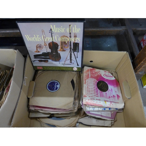 1239 - Two boxes of 78rpm records, including Glenn Miller and The Inkspots  **PLEASE NOTE THIS LOT IS NOT E... 