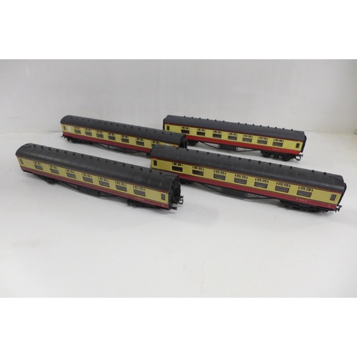 616 - Four Airfix model railway carriages