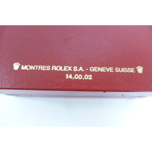 628 - A red Rolex wristwatch box