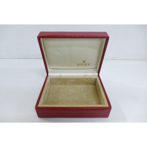 628 - A red Rolex wristwatch box