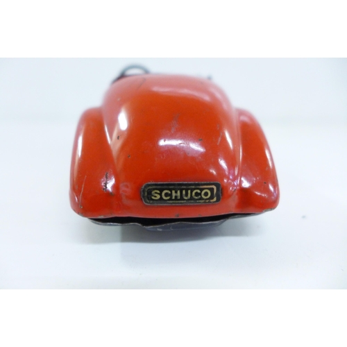 630 - An early 20th Century German clockwork tin-plate model car, Schuco Examico 4001