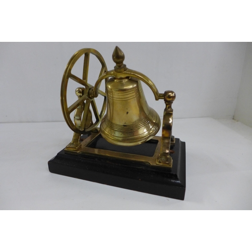 647 - A brass counter top bell