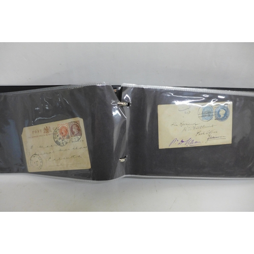 671 - Stamps; album of uprated postal stationery items, Queen Victoria onwards (76)