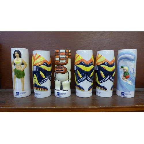 688 - Six Norwegian Cruise Line vases