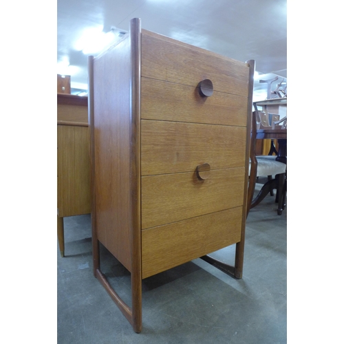 72 - A teak chest of drawers