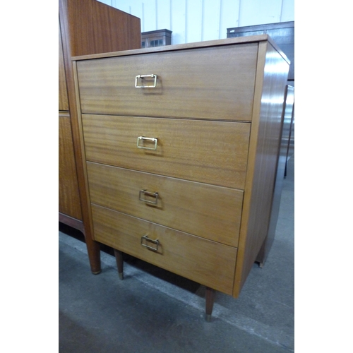 99 - A teak chest of drawers