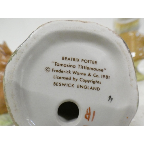650 - Nine Beswick Beatrix Potter figures