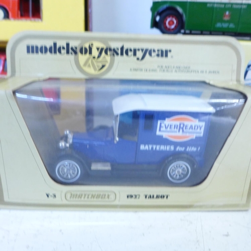 753 - A Corgi Barton 1908-1989 set, a Corgi Classics Nottingham bus and a Models of Yesteryear car, boxed