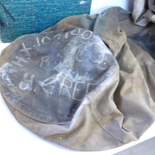 755 - An Army uniform and kit bag and an album of phographs taken whilst on active service in North Africa