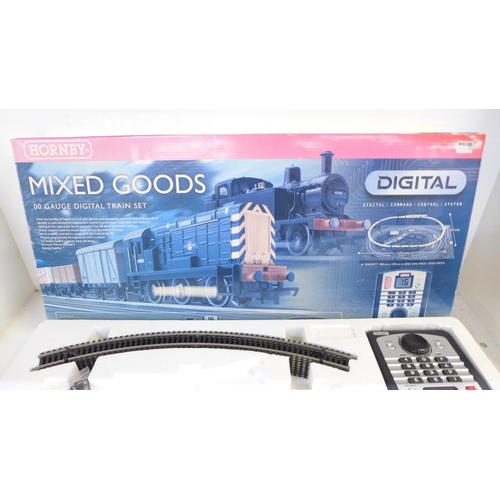 761 - A Hornby Mixed Goods OO gauge Digital train set