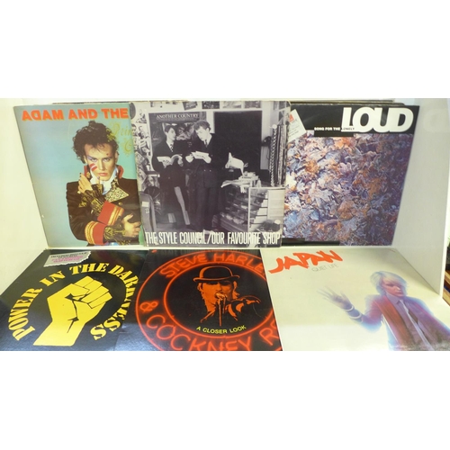 765 - Fifteen LP records; rock, new wave, goth, including Sisters of Mercy, Japan, Toyah and Motorhead