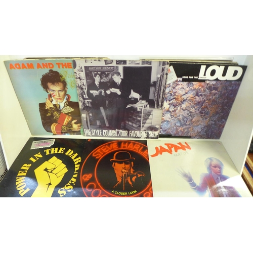 765 - Fifteen LP records; rock, new wave, goth, including Sisters of Mercy, Japan, Toyah and Motorhead