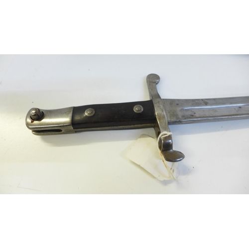 803 - A German bayonet with scabbard