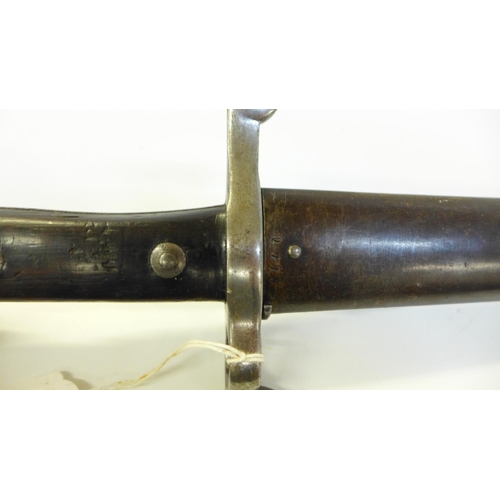 803 - A German bayonet with scabbard