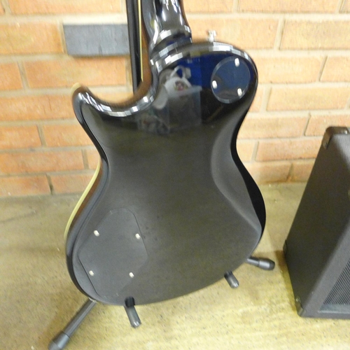 807 - A PRS Tremonti SE electric guitar with Alesis Wildfire 15 amplifier and stand, with spare strings an... 