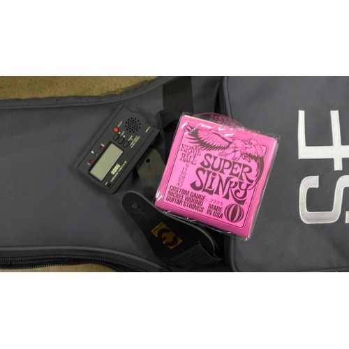 807 - A PRS Tremonti SE electric guitar with Alesis Wildfire 15 amplifier and stand, with spare strings an... 