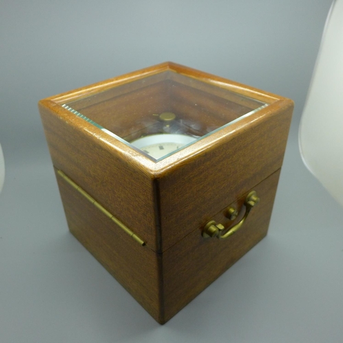 823 - A Glashutte marine chronometer, boxed with key