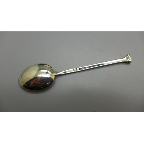 892 - Two sets of silver spoons including coffee bean spoons, both boxed, 96g