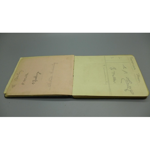 934 - A 1930's autograph book, including Royal Scot locomotive related, tour of North America for the Expo... 