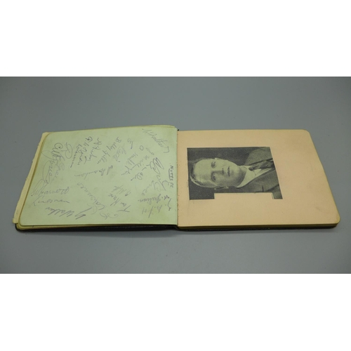 934 - A 1930's autograph book, including Royal Scot locomotive related, tour of North America for the Expo... 