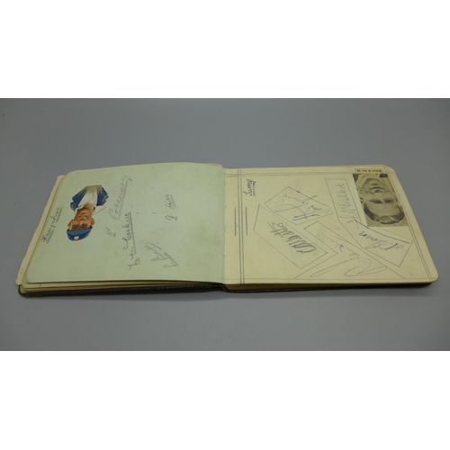 934 - A 1930's autograph book, including Royal Scot locomotive related, tour of North America for the Expo... 