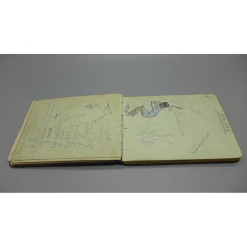 934 - A 1930's autograph book, including Royal Scot locomotive related, tour of North America for the Expo... 