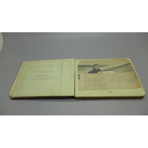 934 - A 1930's autograph book, including Royal Scot locomotive related, tour of North America for the Expo... 