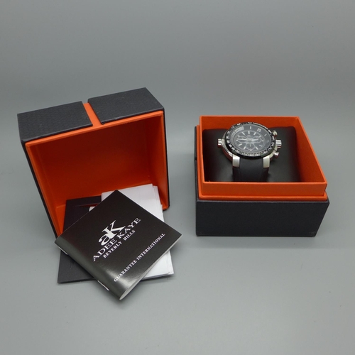943 - A gentleman's Adee Kaye sports wristwatch, with box