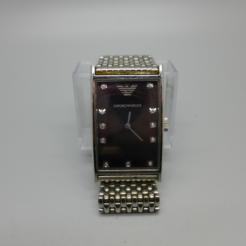 947 - A gentleman's Emporio Armani wristwatch, with box