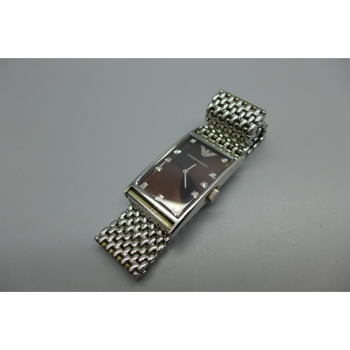 947 - A gentleman's Emporio Armani wristwatch, with box