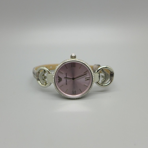 949 - A lady's Emporio Armani wristwatch, with box