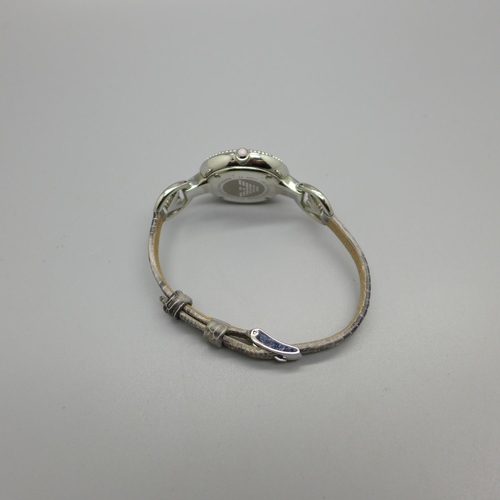 949 - A lady's Emporio Armani wristwatch, with box