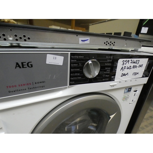 13 - AEG  Fully Integrated Washer Dryer (7kg) H820xW595xD544 - model no:- L61472WDBI, RRP £604.17 inc. VA... 