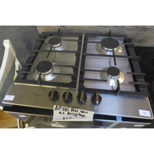 219 - Bosch  Gas 4 Burner Hob With Flameselect H45xW582xD521 - model no:- PCP6A5B90, RRP £237.5 inc. VAT *... 