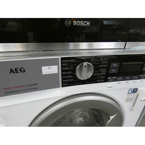 37 - AEG  Integrated Washer Dryer (8kg) H819xW596xD540 - model no:- L7WC8632BI, RRP £707.5 inc. VAT * Thi... 