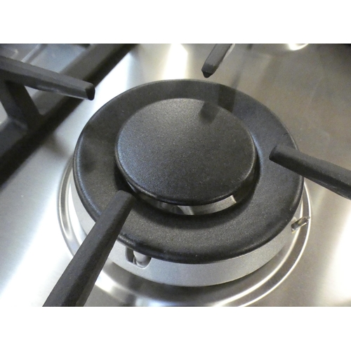 63 - Zanussi  4 Burner Gas Hob H40xW595xD510 - model no:- ZGH66424XX, RRP £165.83 inc. VAT * This lot is ... 