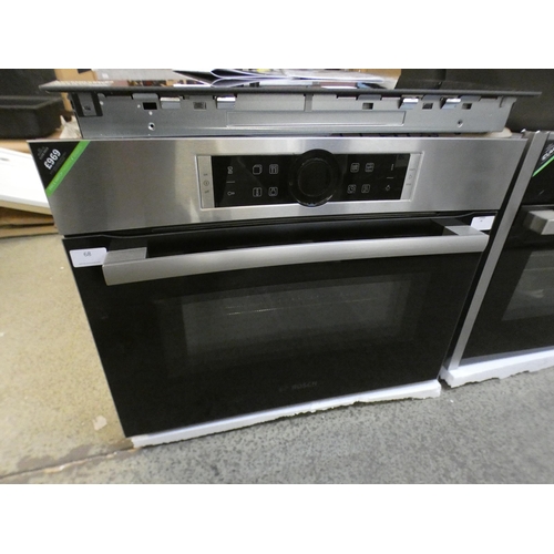 68 - Bosch Serie 8 Compact Oven with Microwave  H455xW595xD548 - model no:- CMG633BS1B, RRP £807.5 inc. V... 