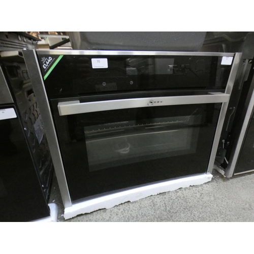 70 - Neff  Compact Steam Oven H455xW595xD548 - model no:- C18FT56N1B, RRP £1224.17 inc. VAT * This lot is... 