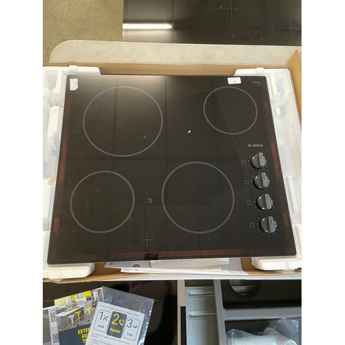 66 - Bosch  Ceramic 4 Burner Hob H45xW592xD524 - model no:- PKE611D17E, RRP £410 inc. VAT * This lot is s... 