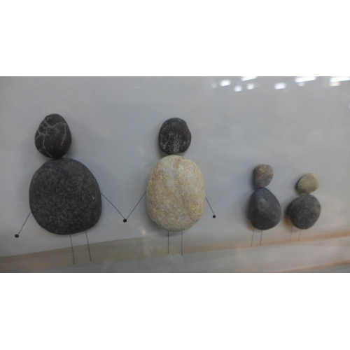 1337 - A hand made pebble picture 