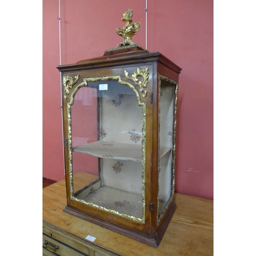 117 - An 18th Century French stained pine and gilt gesso table top cabinet