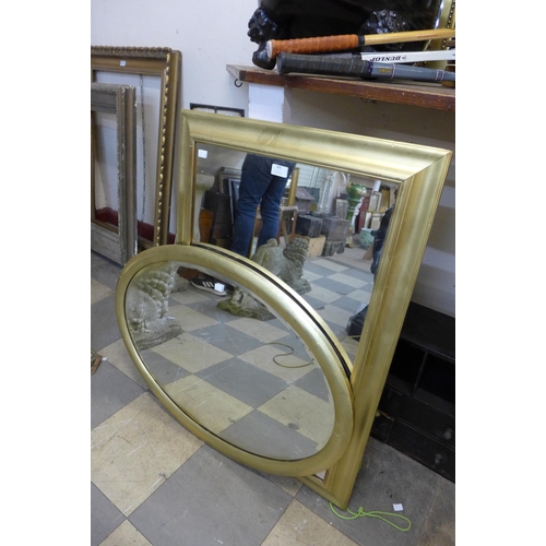 391 - Two gilt framed mirrors