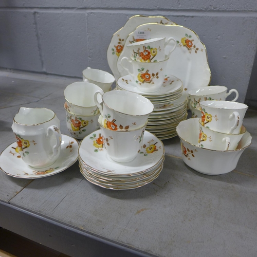 1208 - A retro Paladin china tea service, twelve setting, some a/f **PLEASE NOTE THIS LOT IS NOT ELIGIBLE F... 